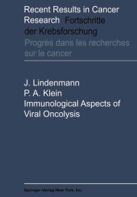 Book Cover for Immunological Aspects of Viral Oncolysis by Jean Lindenmann, Paul A Klein