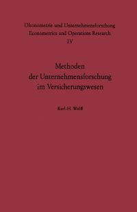 Book Cover for Methoden Der Unternehmensforschung Im Versicherungswesen by K H Wolff