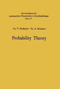 Book Cover for Probability Theory by Jurij Vasilevic Prohorov, Jurij Anatolevic Rozanov