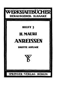 Book Cover for Das Anreien in Maschinenbau-Werkstätten by Heinrich Mauri