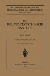 Book Cover for Die Relativitätstheorie Einsteins Und Ihre Physikalischen Grundlagen by Max Born