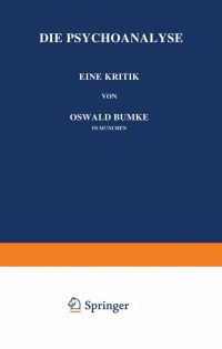 Book Cover for Die Psychoanalyse by Oswald Bumke