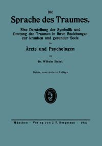 Book Cover for Die Sprache Des Traumes by Wilhelm Stekel