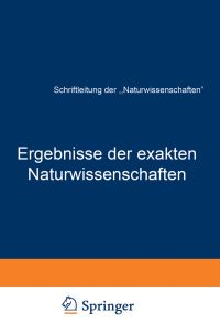 Book Cover for Ergebnisse Der Exakten Naturwissenschaften by NA Schriftleitung der Naturwissenschaften