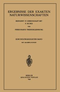 Book Cover for Ergebnisse Der Exakten Naturwissenschaften by F Hund, Ferdinant Trendelenburg