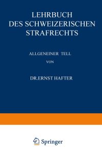 Book Cover for Lehrbuch Des Schweizerischen Strafrechts by Ernst Hafter