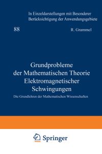 Book Cover for Grundprobleme Der Mathematischen Theorie Elektromagnetischer Schwingungen by Claus Müller