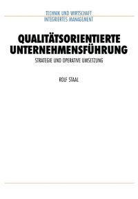 Book Cover for Qualitätsorientierte Unternehmensführung by Rolf Staal