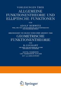 Book Cover for Vorlesungen Über Allgemeine Funktionentheorie Und Elliptische Funktionen by Adolf Hurwitz, R Courant