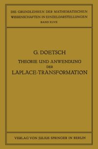 Book Cover for Theorie Und Anwendung Der Laplace-Transformation by Gustav Doetsch