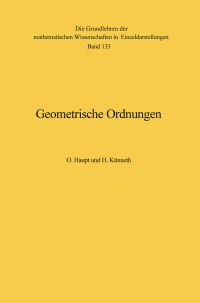 Book Cover for Geometrische Ordnungen by Otto Haupt, Hermann Künneth