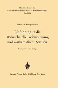 Book Cover for Einführung in Die Wahrscheinlichkeitsrechnung Und Mathematische Statistik by Dietrich Morgenstern