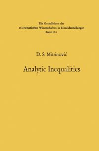 Book Cover for Analytic Inequalities by Dragoslav S Mitrinovic, PM Vasic