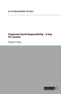 Book Cover for Corporate Social Responsibility - A Key for Success by Dr Srividya Nadindla, M Priya