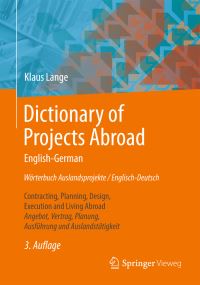 Book Cover for Dictionary of Projects Abroad English-German Wörterbuch Auslandsprojekte / Englisch-Deutsch by Klaus Lange