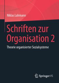Book Cover for Schriften Zur Organisation 2 by Niklas Luhmann
