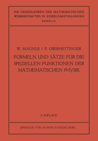 Book Cover for Formeln Und Sätze Für Die Speziellen Funktionen Der Mathematischen Physik by Wilhelm Magnus, Fritz Oberhettinger