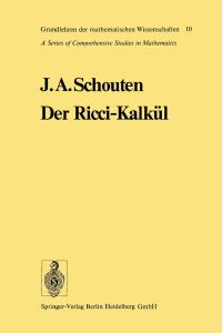 Book Cover for Der Ricci-Kalkül by Jan Arnoldus Schouten