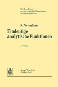 Book Cover for Eindeutige Analytische Funktionen by Rolf Nevanlinna
