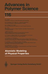 Book Cover for Atomistic Modeling of Physical Properties by Lucien Monnerie, DB Adolf, UW Suter, I Bahar, RH Boyd, JG Curro, JJ de Pablo, LR Dodd, MD Ediger, B Erman, AA Gusev, M Laso, E Leontidis, GL Liang, Lucien Monnerie, F MüllerPlathe, DW Noid, RJ Roe, KS