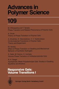 Book Cover for Responsive Gels by Karel Dusek, M Ilavsky, H Inomata, A Khokhlov, M Konno, A Onuki, S Saito, M Shibayama, RA Siegel, S Starodubtzev, T Tanaka, V Vasiliveskaya