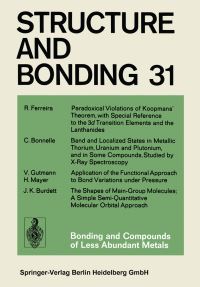 Book Cover for Bonding and Compounds of Less Abundant Metals by R Ferreira, C Bonnelle, V Gutmann, H Mayer, J K Burdett