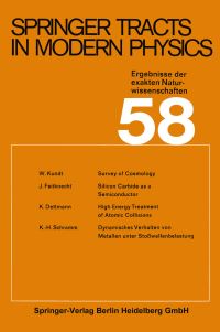 Book Cover for Springer Tracts in Modern Physics by W Kundt, J Feitknecht, K Dettmann, KH Schramm