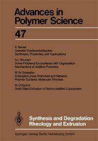 Book Cover for Synthesis and Degradation Rheology and Extrusion by Akihiro Abe, AnnChristine Albertsson, Karel Dusek, Jan Genzer, Shiro Kobayashi, KwangSup Lee, Ludwik Leibler, Timothy E Long, Ian Manners, Martin Möller, Eugene M Terentjev, Maria J Vicent, Brigitte V