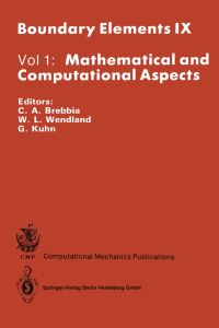 Book Cover for Mathematical and Computational Aspects by Carlos A Brebbia, Wolfgang L Wendland, G Kuhn