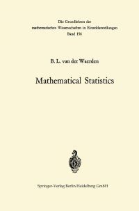 Book Cover for Mathematical Statistics by Bartel Leendert van der Waerden