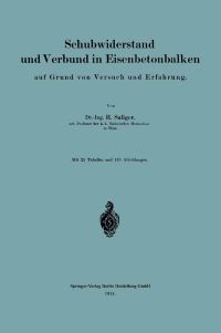 Book Cover for Schubwiderstand Und Verbund in Eisenbetonbalken Auf Grund Von Versuch Und Erfahrung by Rudolf Saliger