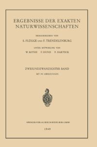 Book Cover for Ergebnisse Der Exakten Naturwissenschaften by G Höhler, Ferdinand Trendelenburg
