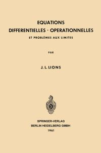 Book Cover for Equations Differentielles Operationnelles by Jacques Louis Lions