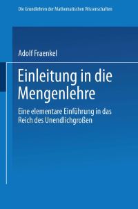 Book Cover for Einleitung in Die Mengenlehre by Adolf Fraenkel