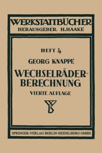 Book Cover for Wechselräderberechnung Für Drehbänke by Georg Knappe