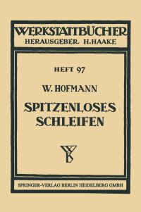 Book Cover for Spitzenloses Schleifen by Wilhelm Hofmann