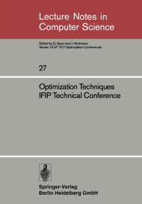 Book Cover for Optimization Techniques IFIP Technical Conference by Josef Stoer