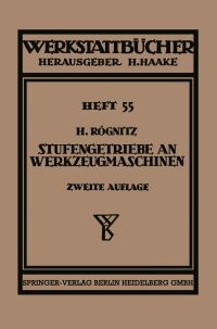 Book Cover for Stufengetriebe an Werkzeugmaschinen Mit Kreisender Hauptbewegung by Hans Rögnitz