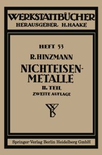 Book Cover for Nichteisenmetalle by Reinhold Hinzmann