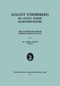 Book Cover for August Strindberg Im Lichte Seiner Selbstbiographie by Alfred Storch