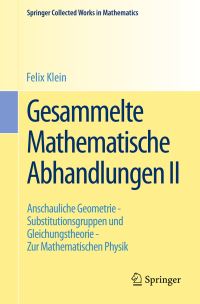Book Cover for Gesammelte Mathematische Abhandlungen II by Felix Klein