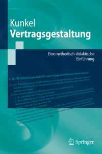 Book Cover for Vertragsgestaltung by Carsten Kunkel