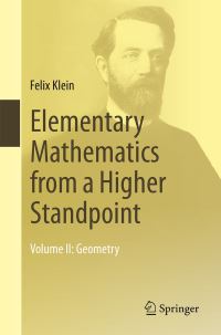 Book Cover for Elementary Mathematics from a Higher Standpoint. Volume II Geometry by Felix Klein