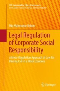 Book Cover for Legal Regulation of Corporate Social Responsibility by Mia Mahmudur Rahim