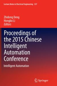 Book Cover for Proceedings of the 2015 Chinese Conference by Zhidong Deng, Hongbo Li