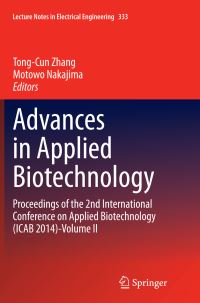 Book Cover for Advances in Applied Biotechnology by TongCun Zhang, Motowo Nakajima