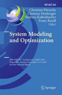 Book Cover for System Modeling and Optimization by Christian Pötzsche, Clemens Heuberger, Barbara Kaltenbacher, Franz Rendl
