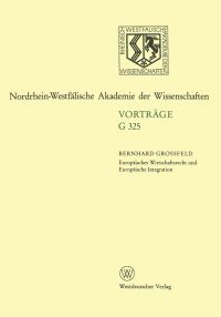 Book Cover for Europäisches Wirtschaftsrecht Und Europäische Integration by Bernhard Grossfeld
