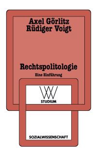 Book Cover for Rechtspolitologie by Axel Görlitz, Voigt Rdiger