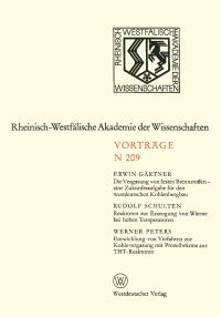 Book Cover for Die Vergasung Von Festen Brennstoffen — Eine Zukunftsaufgabe Für Den Westdeutschen Kohlenbergbau. Reaktoren Zur Erzeugung Von Wärme Bei Hohen Temperaturen. Entwicklung Von Verfahren Zur Kohlevergasung by Erwin Gärtner